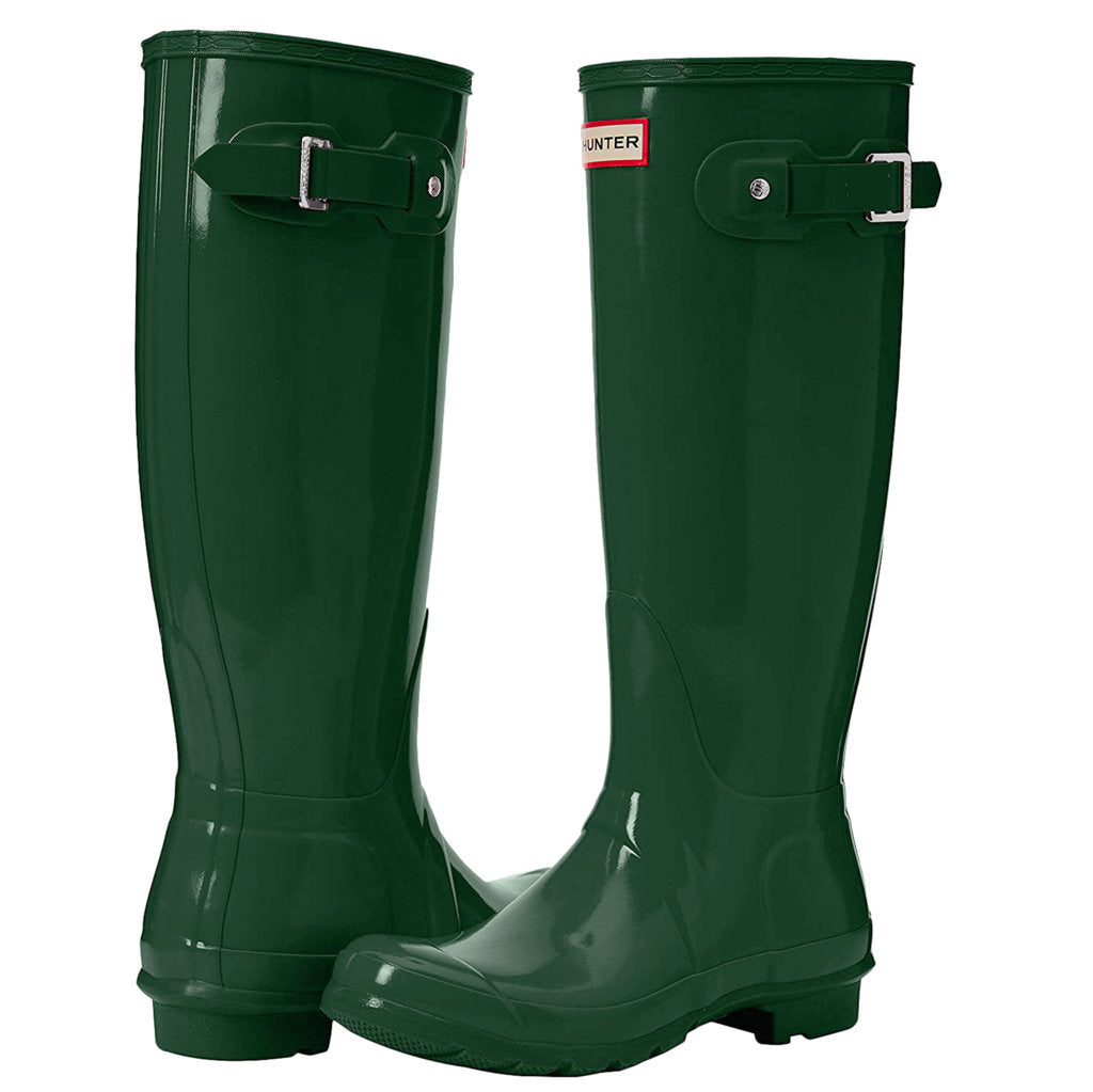 Hunter Original Tall Gloss Rubber Womens Boots#color_hunter green