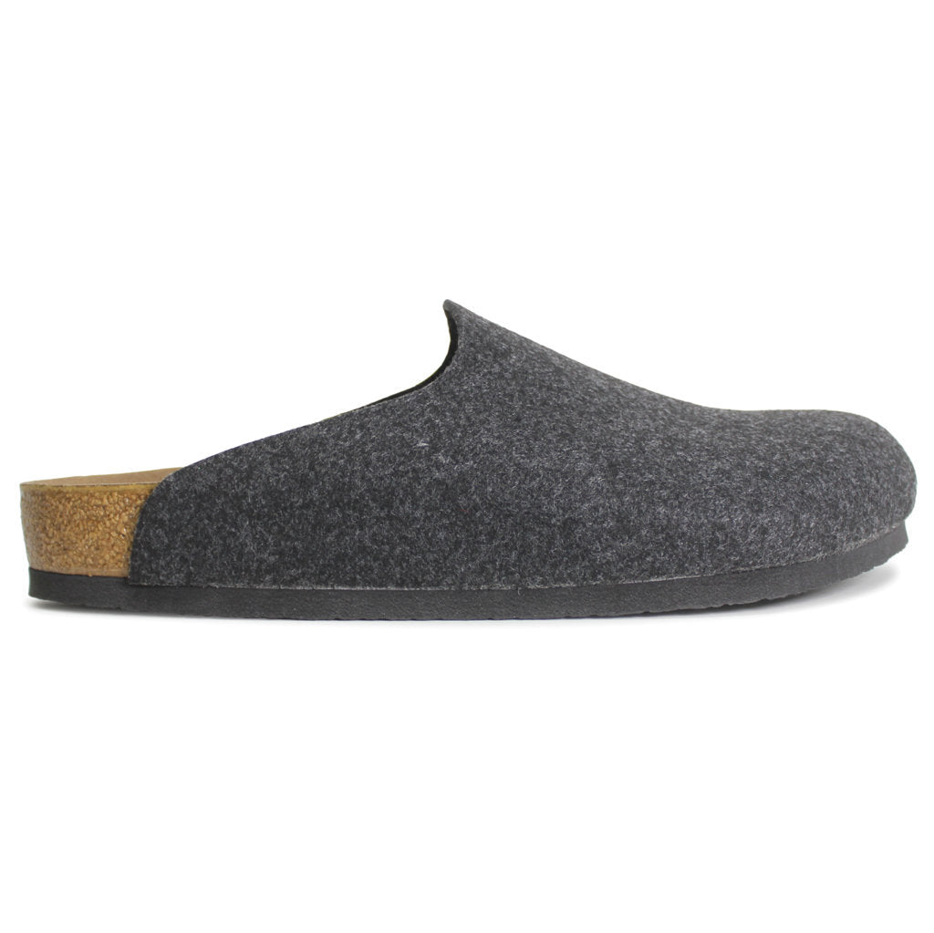 Birkenstock Amsterdam Vegan Synthetic Felt Unisex Sandals#color_anthracite