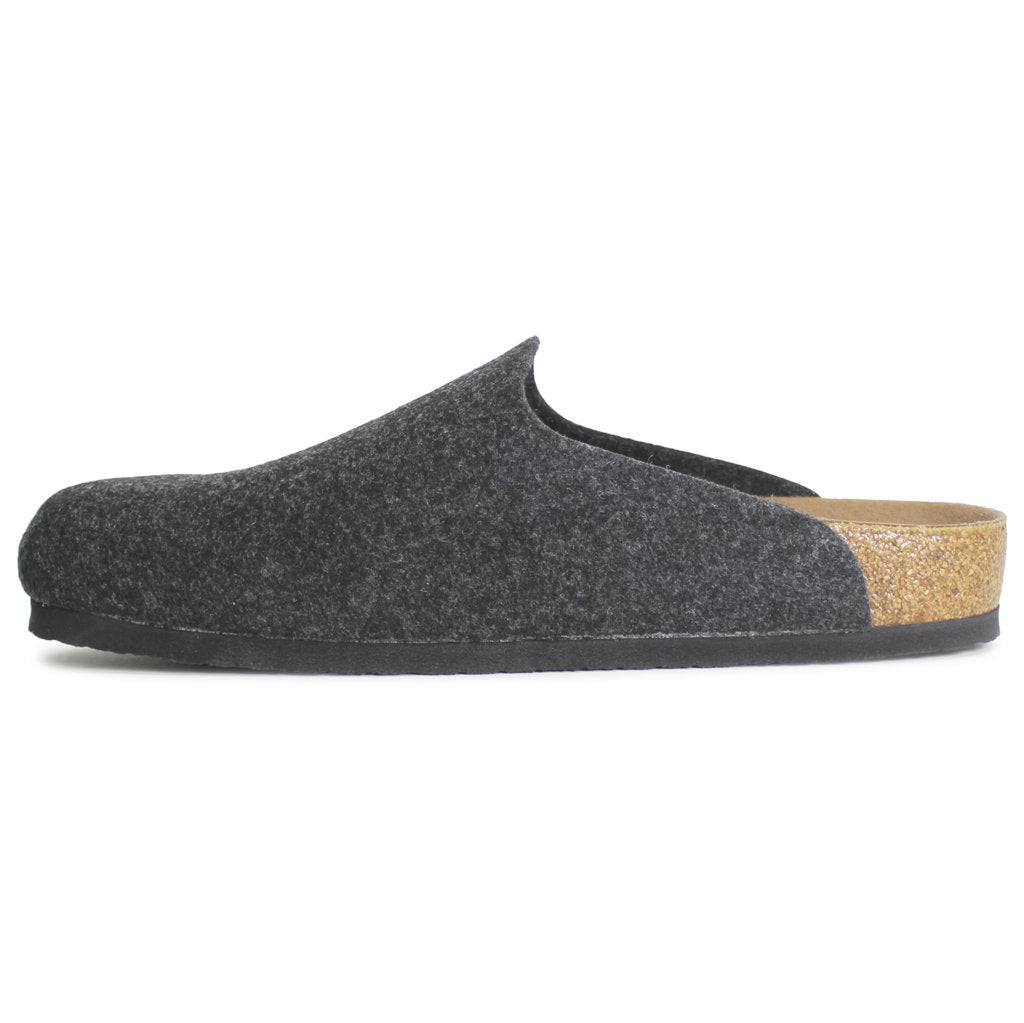 Birkenstock Amsterdam Vegan Synthetic Felt Unisex Sandals#color_anthracite