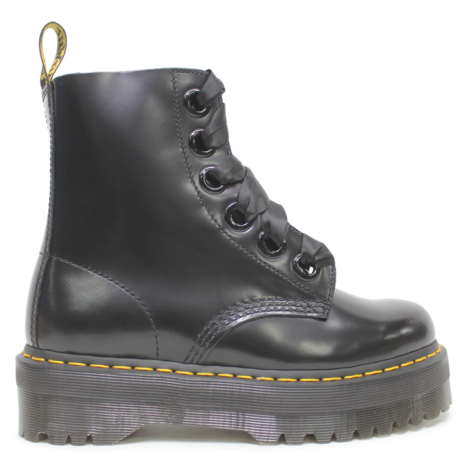 Dr. Martens Molly 24861001 Buttero Leather Womens Boots - Black - 7#color_black