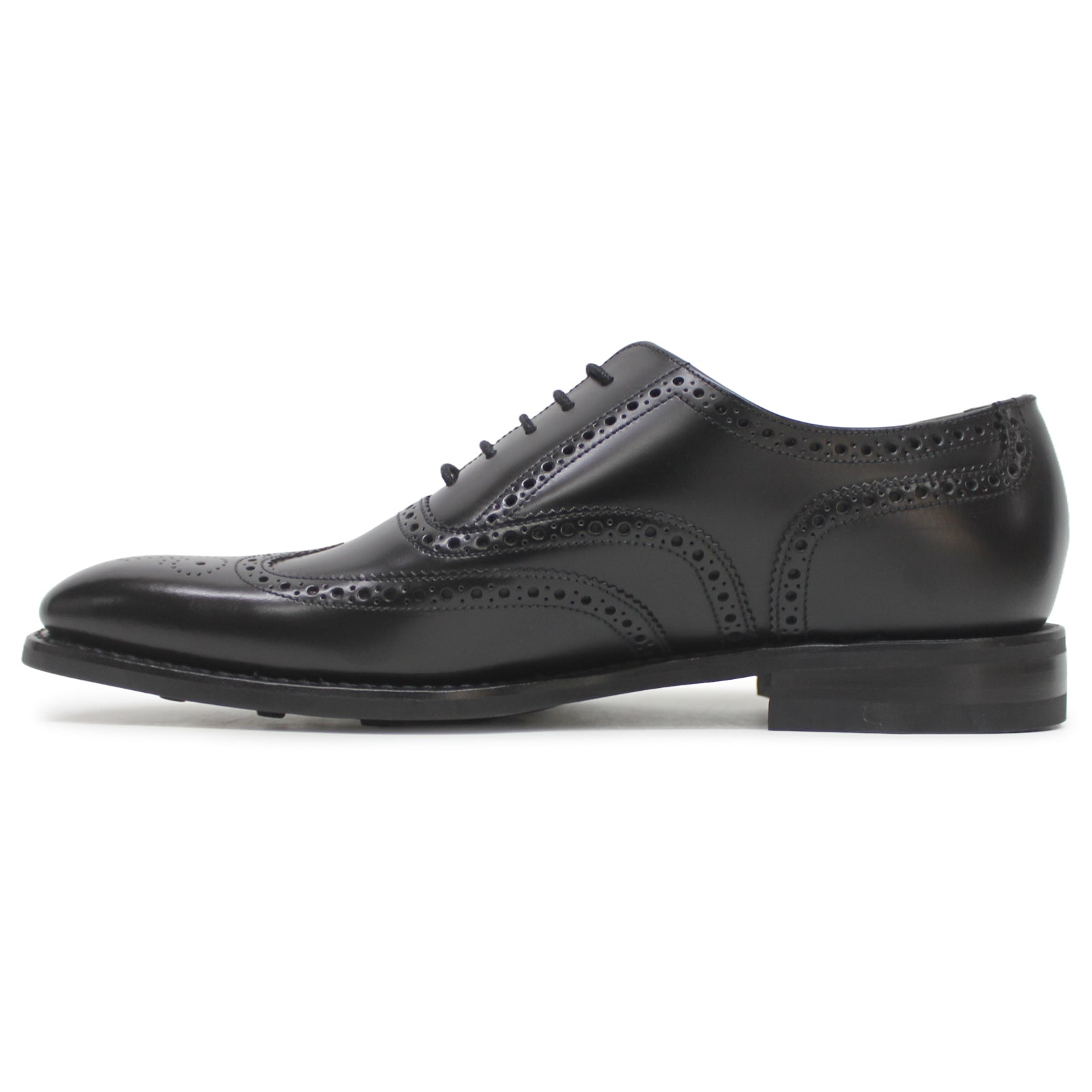 Loake 262 Polished Leather Men's Brogue Shoes#color_black