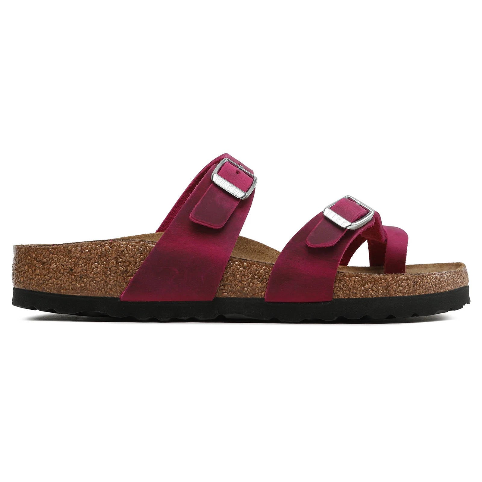 Birkenstock Mayari Oiled Leather Unisex Sandals#color_Festival Fuchsia