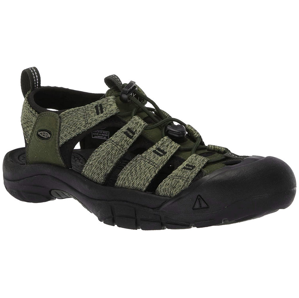 Keen Newport H2 Textile Mens Sandals#color_forest night black