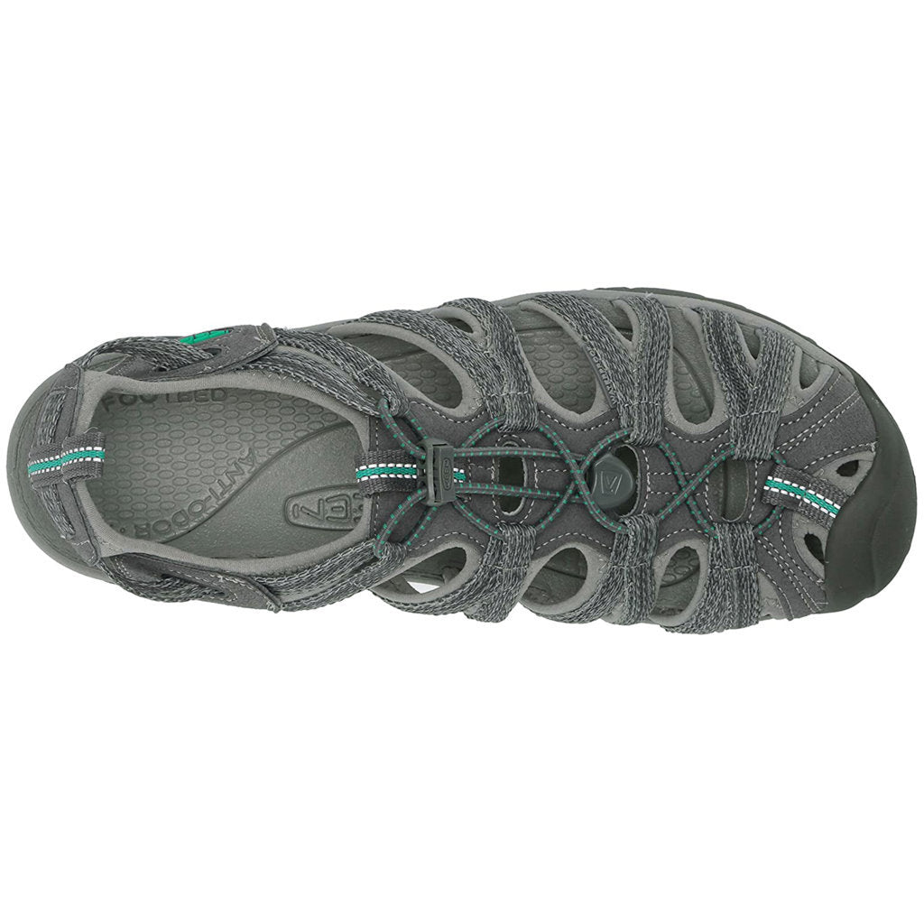 Keen Whisper Textile Womens Sandals#color_medium grey peacock green