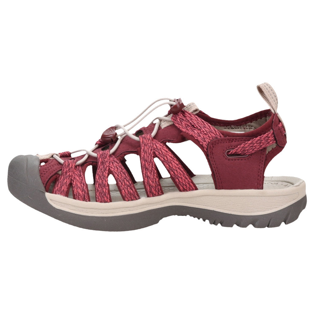 Keen Whisper Textile Womens Sandals#color_cayenne fired brick