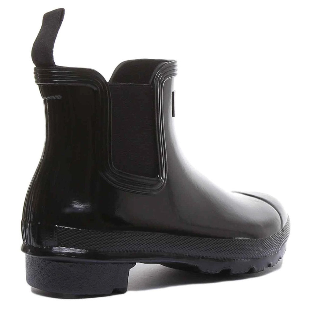 Hunter Original Chelsea Gloss Rubber Womens Boots#color_black black