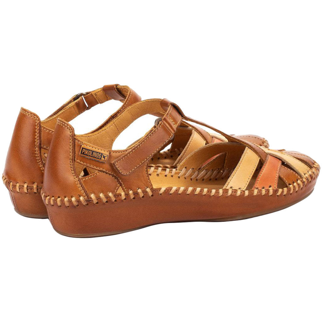 Pikolinos Puerto Vallarta 655-0732C5 Leather Womens Sandals#color_brandy-bl