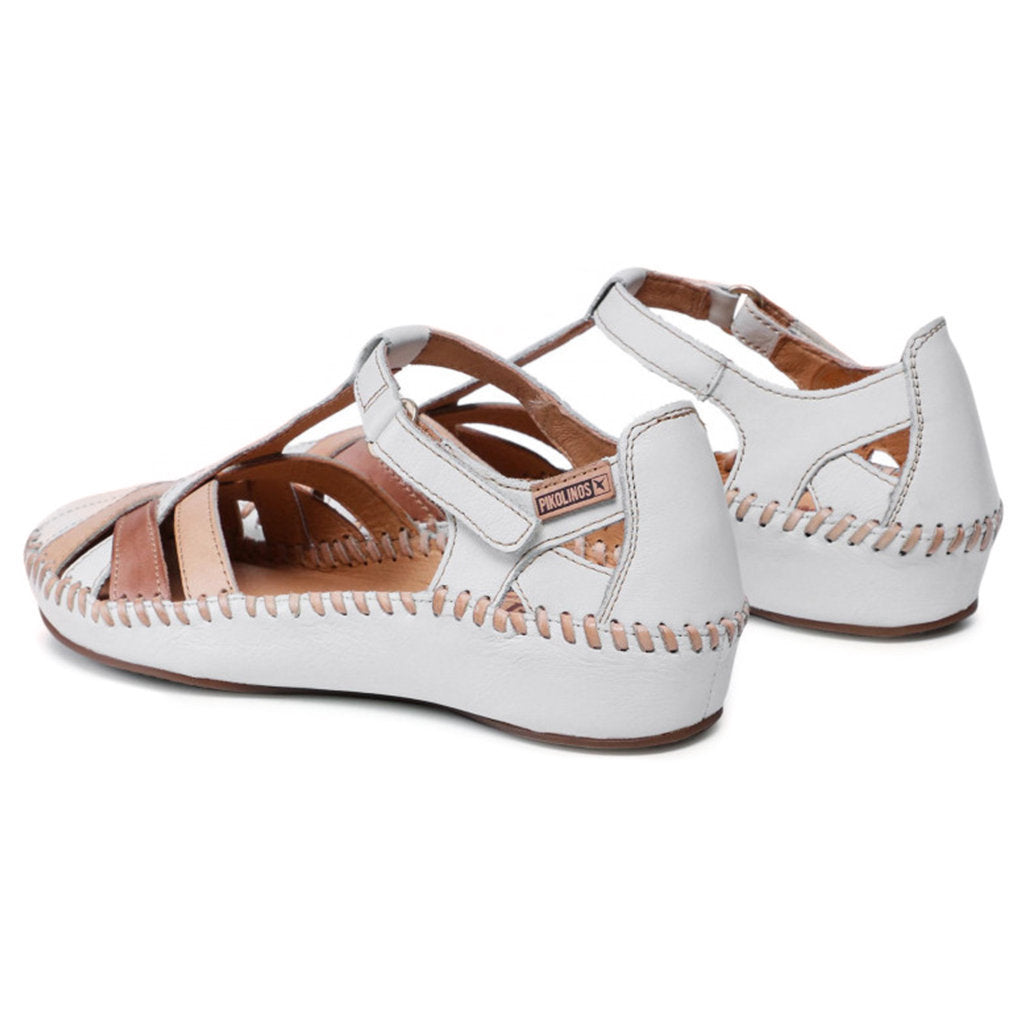 Pikolinos Puerto Vallarta 655-0732C5 Leather Womens Sandals#color_nata