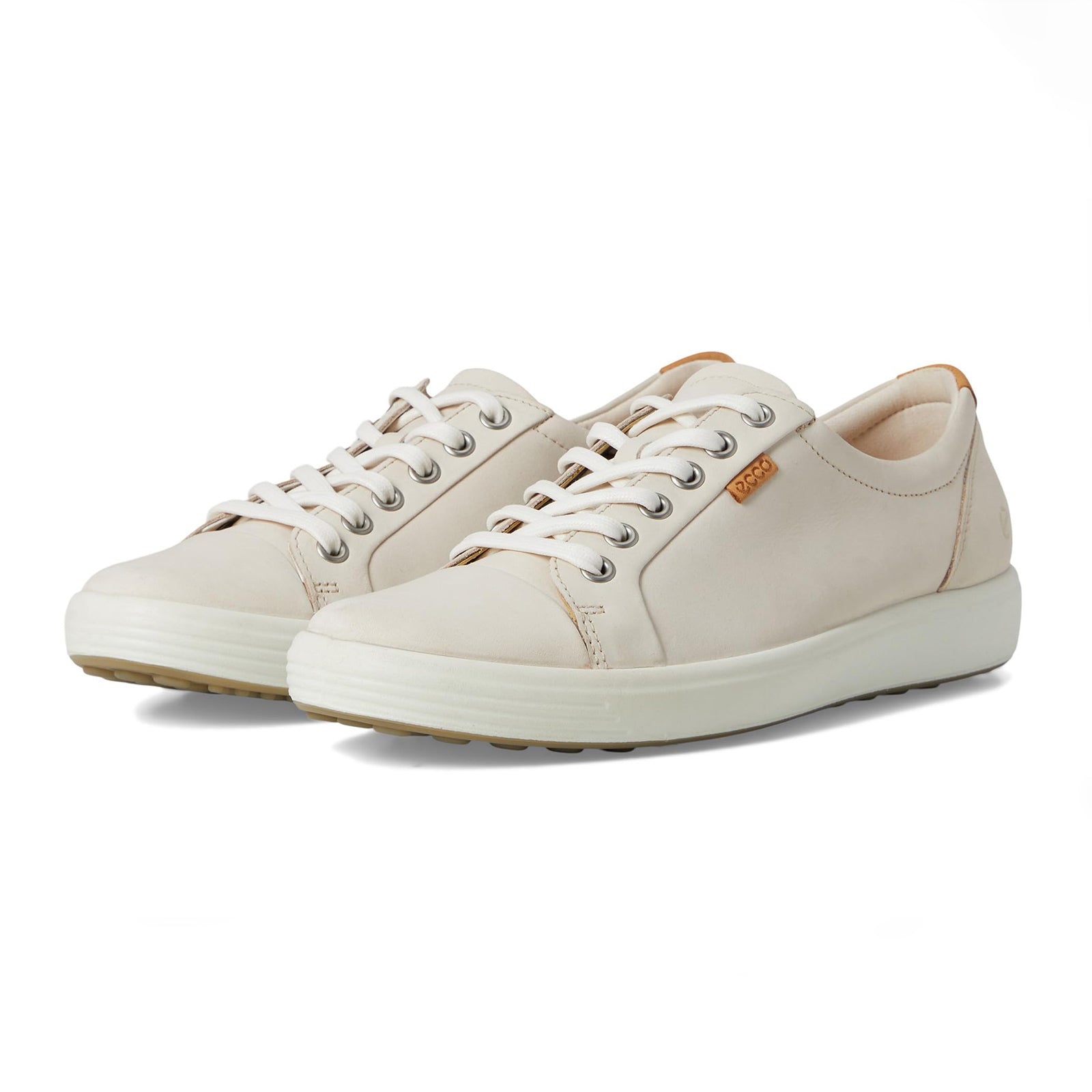 Ecco Soft 7 430003 Nubuck Womens Trainers#color_limestone