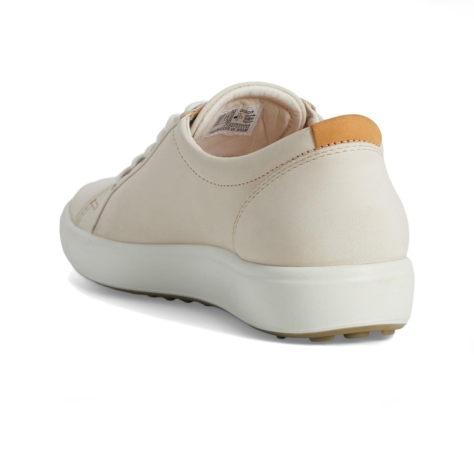 Ecco Soft 7 430003 Nubuck Womens Trainers#color_limestone