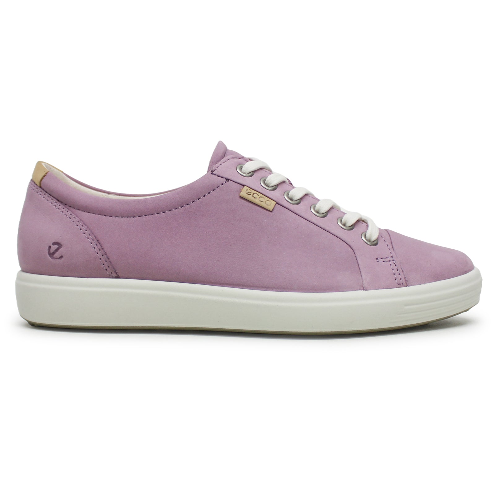 Ecco Soft 7 430003 430003-01981 Nubuck Womens Trainers - Lavender Mist - 41#color_lavender mist