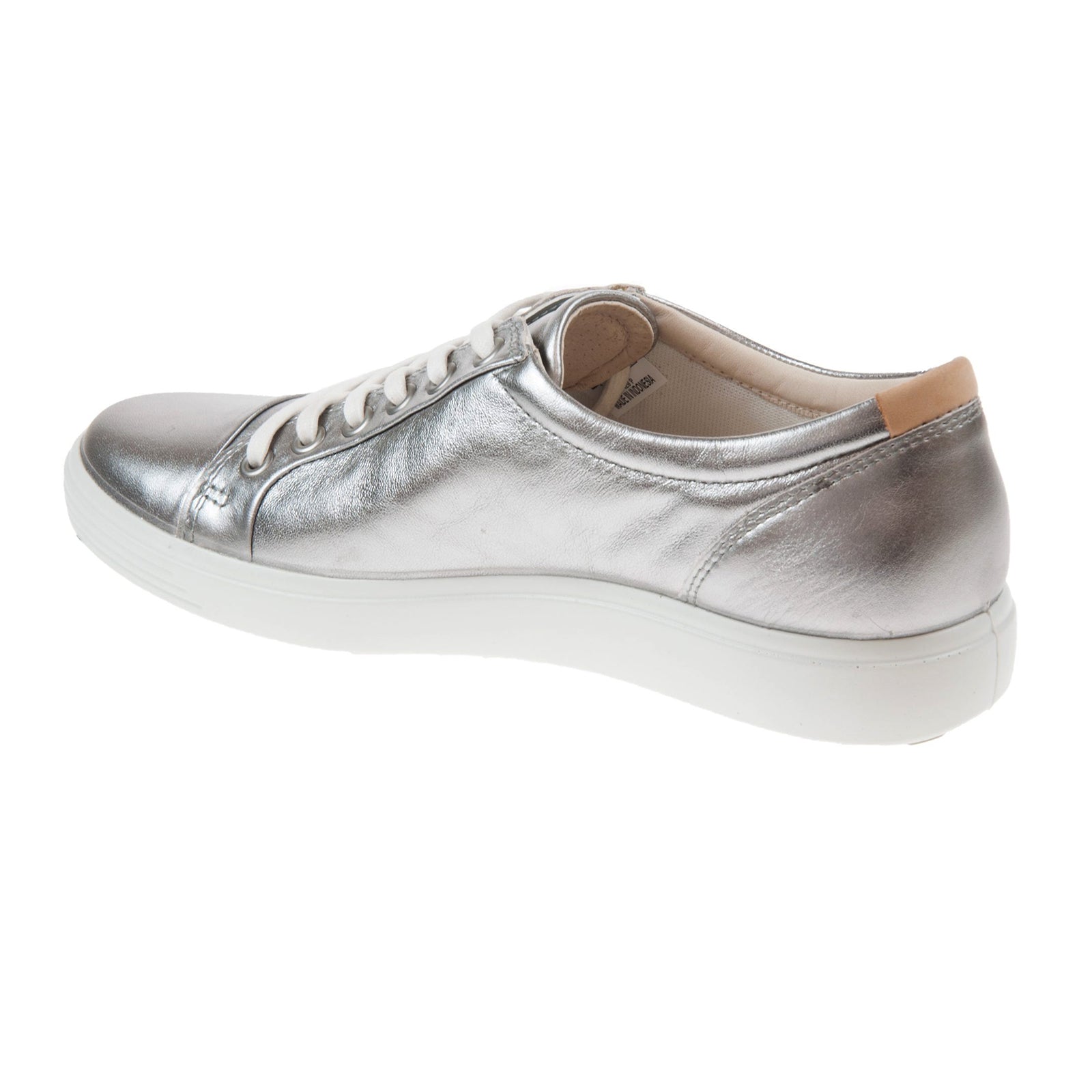 Ecco Soft 7 430003 Nubuck Womens Trainers#color_metallic silver