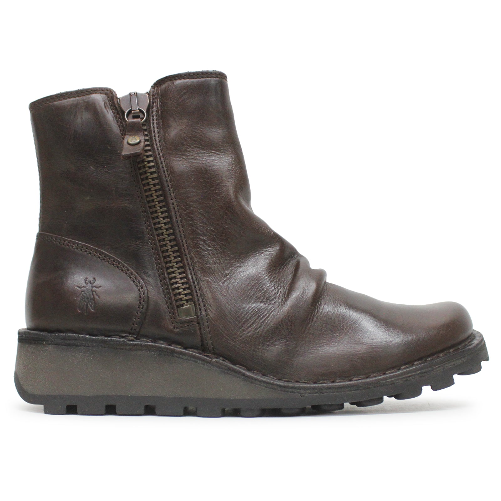 Fly London MON944FLY Rug Leather Womens Boots#color_dark brown