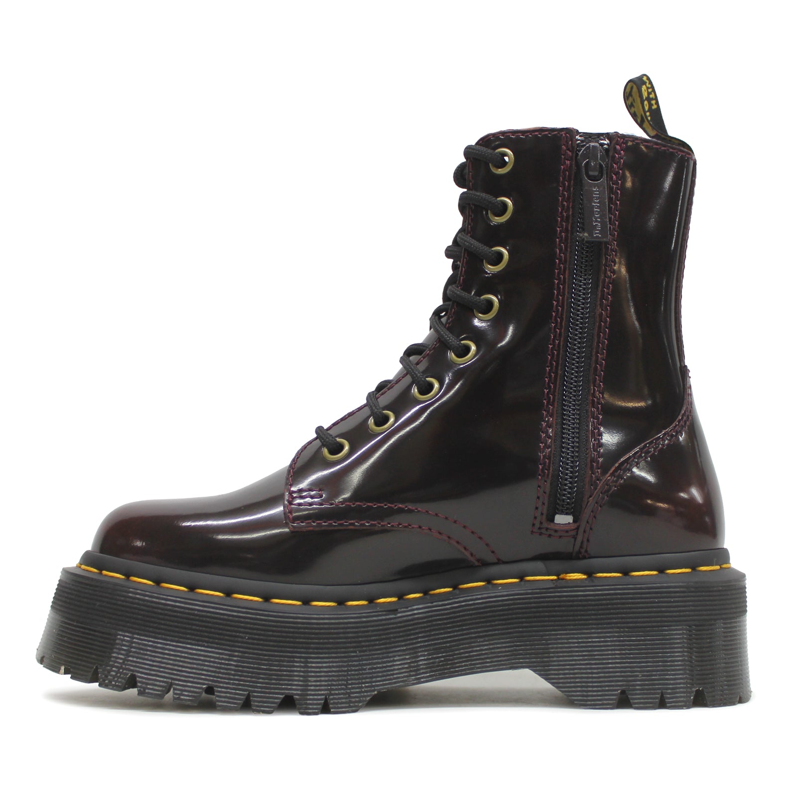 Dr. Martens Jadon 24764600 Arcadia Leather Unisex Boots - Cherry Red - 36#color_cherry red