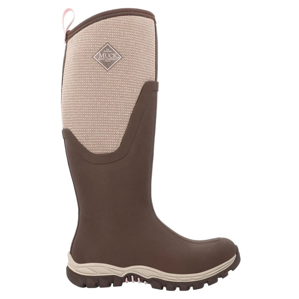 Muck Arctic Sport II Tall Synthetic Textile Womens Boots#color_chocolate brown walnut woven