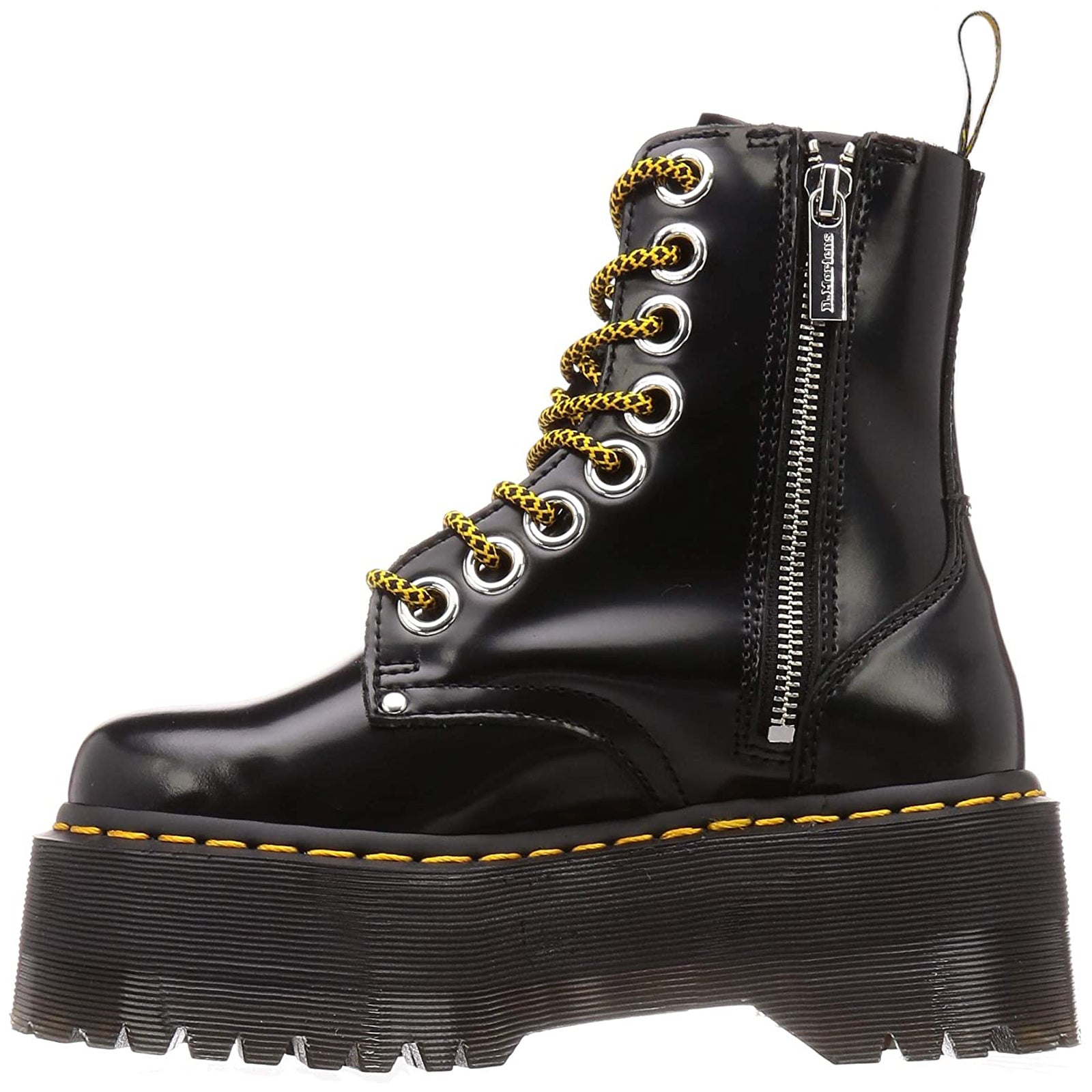 Dr. Martens Jadon Max 25566001 Buttero Leather Womens Boots - Black - 6.5#color_black