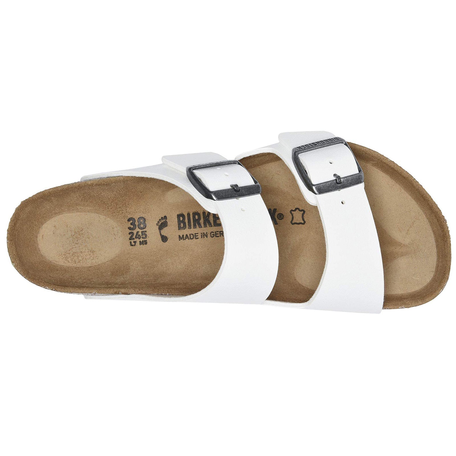 Birkenstock Arizona BS 0552681 Birko-Flor Unisex Sandals - White - 39#color_white