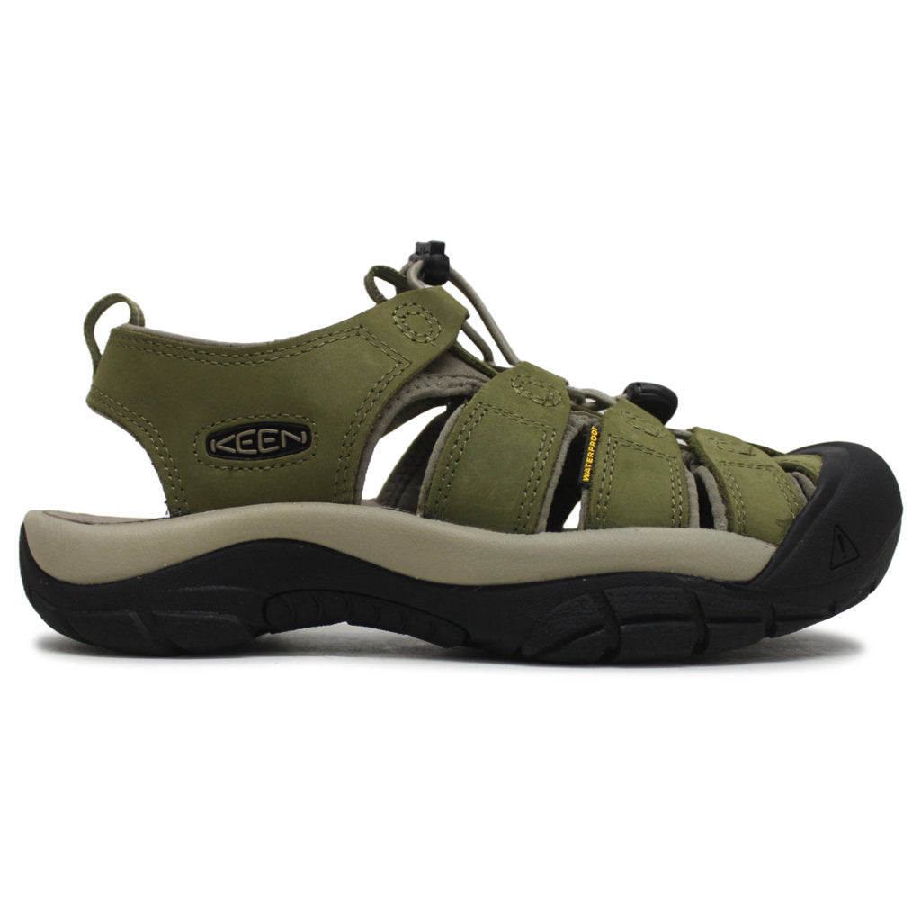 Keen Newport Leather Mens Sandals#color_martini olive brindle