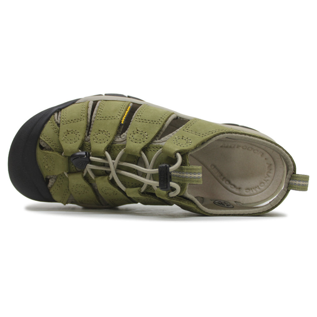 Keen Newport Leather Mens Sandals#color_martini olive brindle