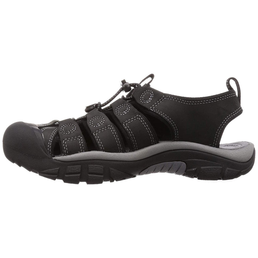 Keen Newport Leather Mens Sandals#color_black steel grey