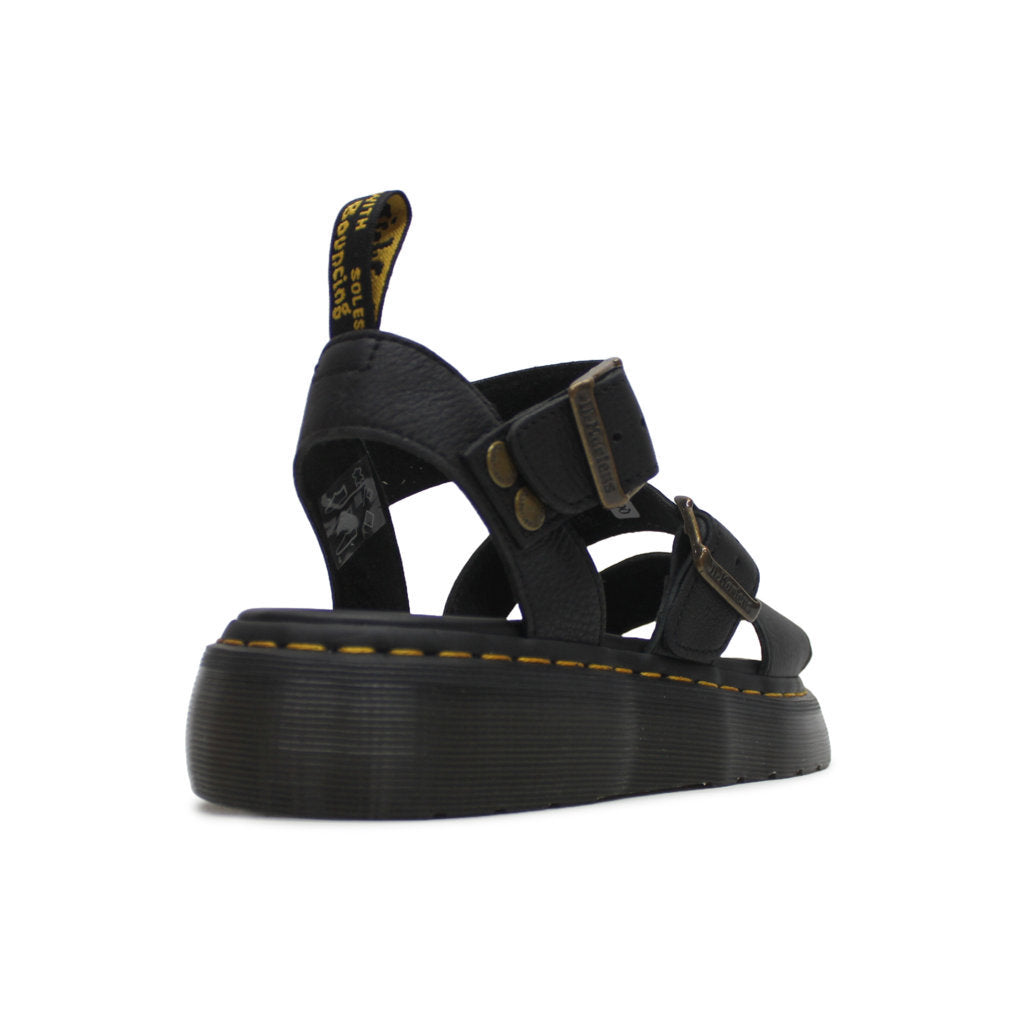 Dr. Martens Gryphon Quad Pisa Leather Womens Sandals#color_black