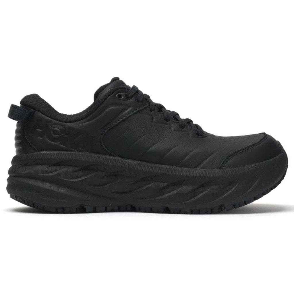 Hoka One One Bondi SR Leather Mens Trainers#color_black