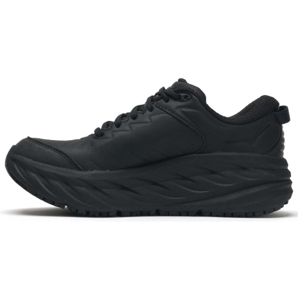 Hoka One One Bondi SR Leather Mens Trainers#color_black