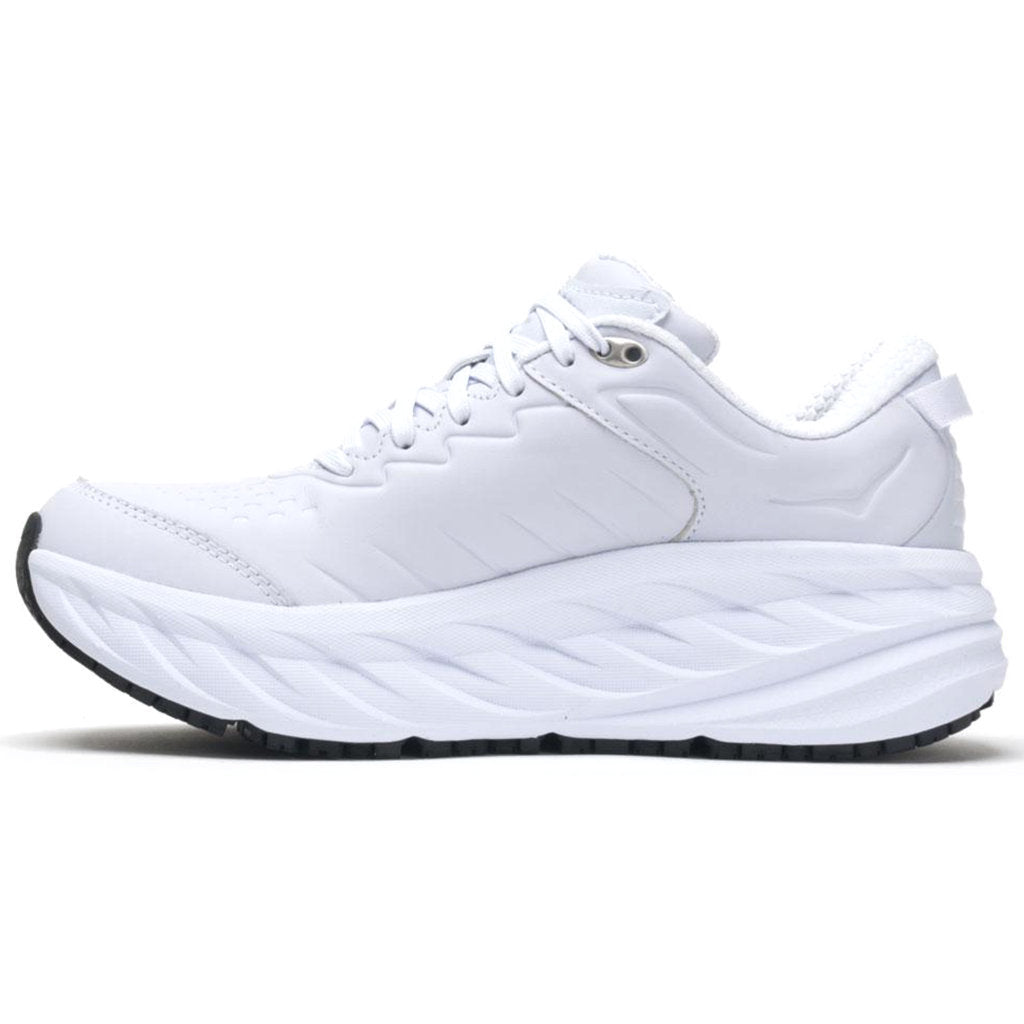 Hoka One One Bondi SR Leather Mens Trainers#color_white