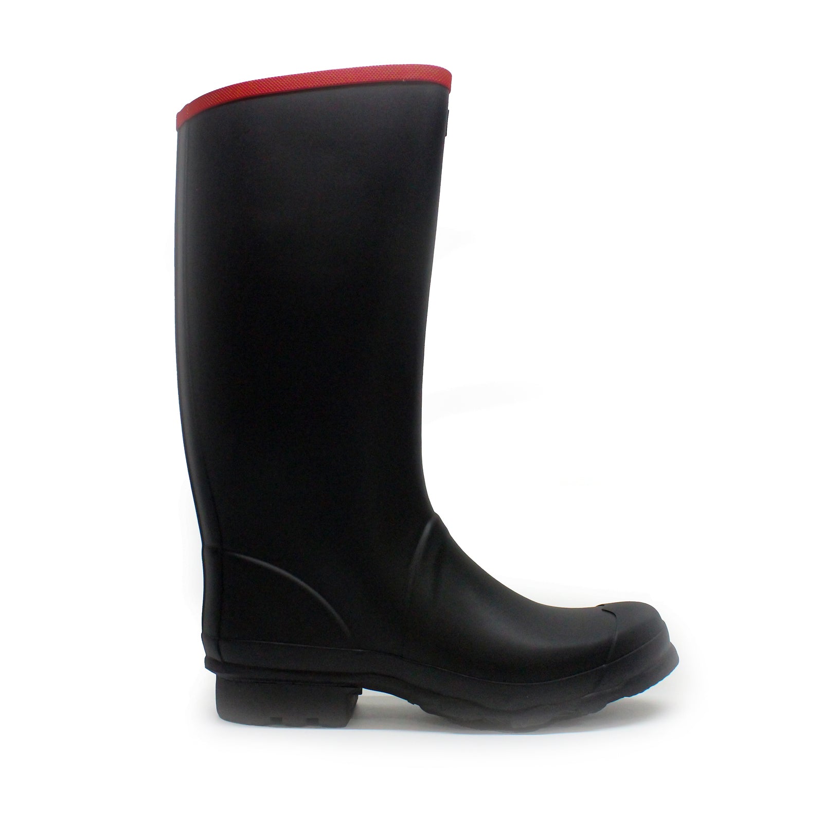 Hunter Argyll Full Knee Rubber Unisex Tall Wellington Boots#color_black black