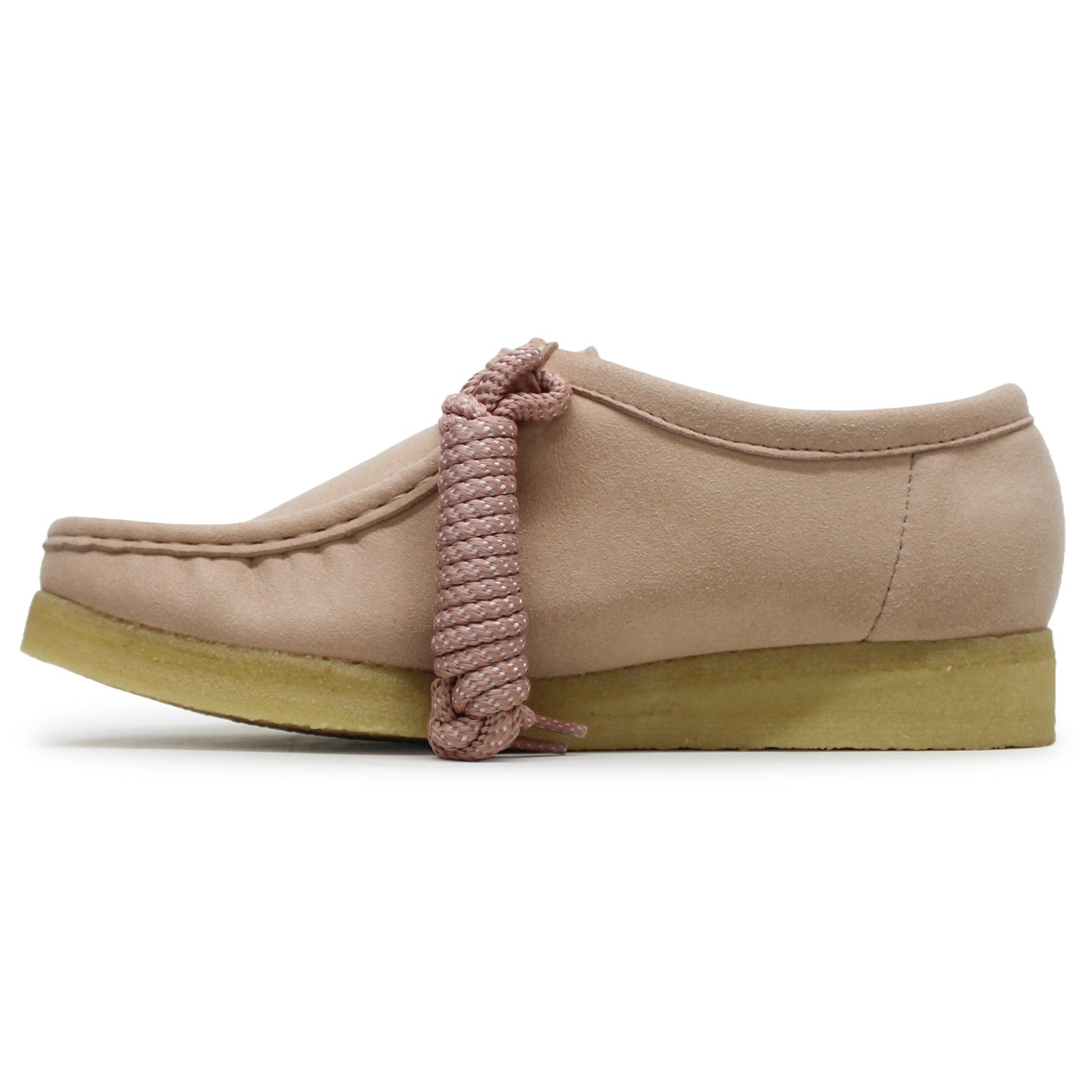 Clarks Originals Wallabee Suede Leather Womens Shoes#color_blush