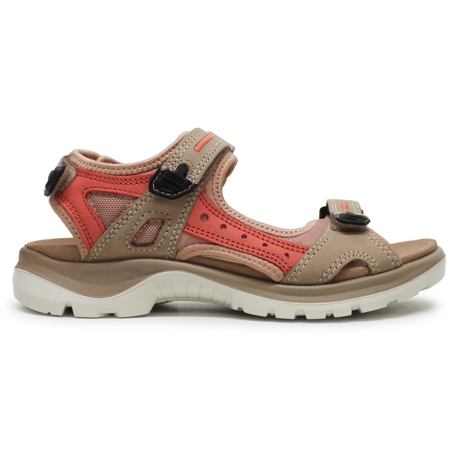 Ecco Offroad 069563 Leather Textile Womens Sandals#color_beige