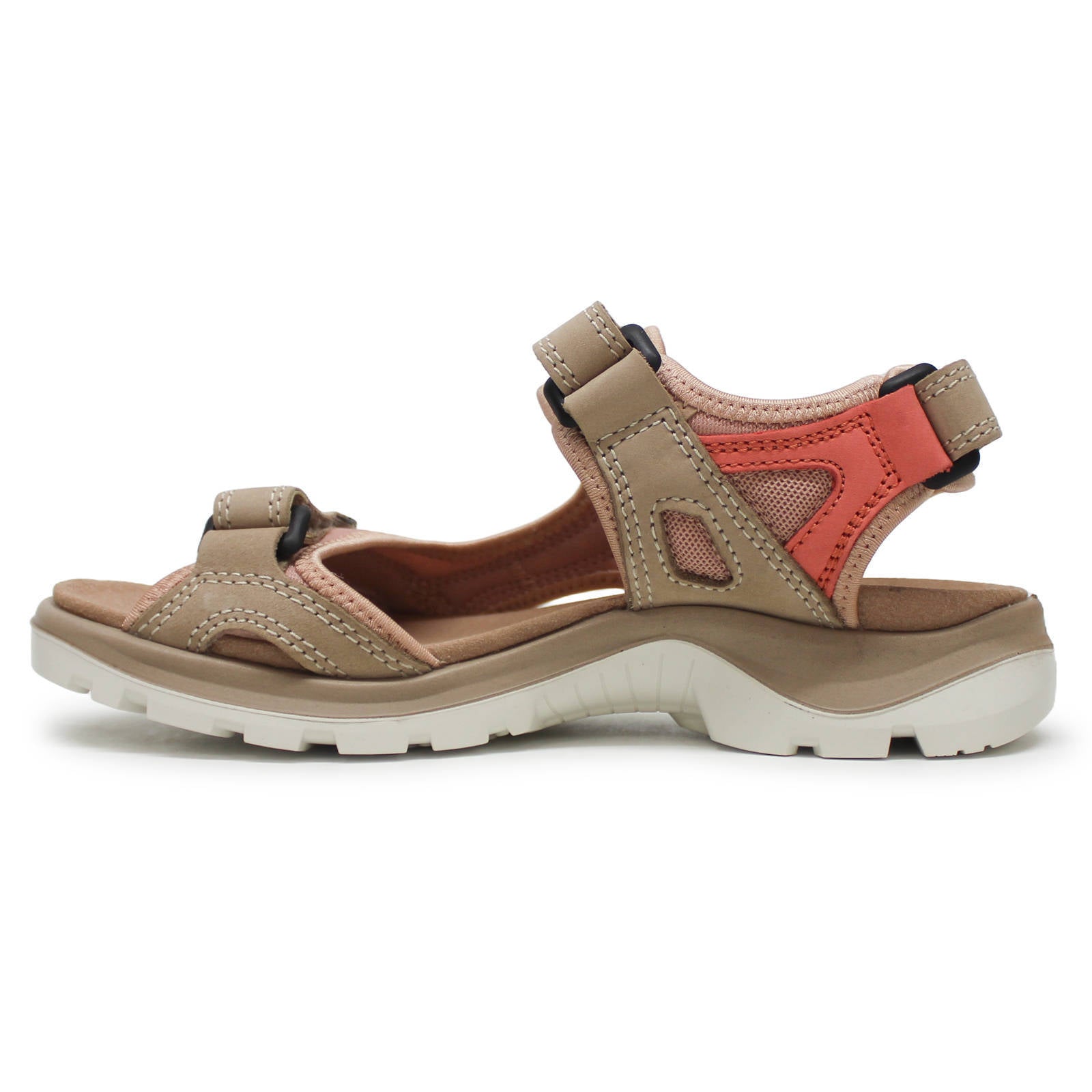 Ecco Offroad 069563 Leather Textile Womens Sandals#color_beige