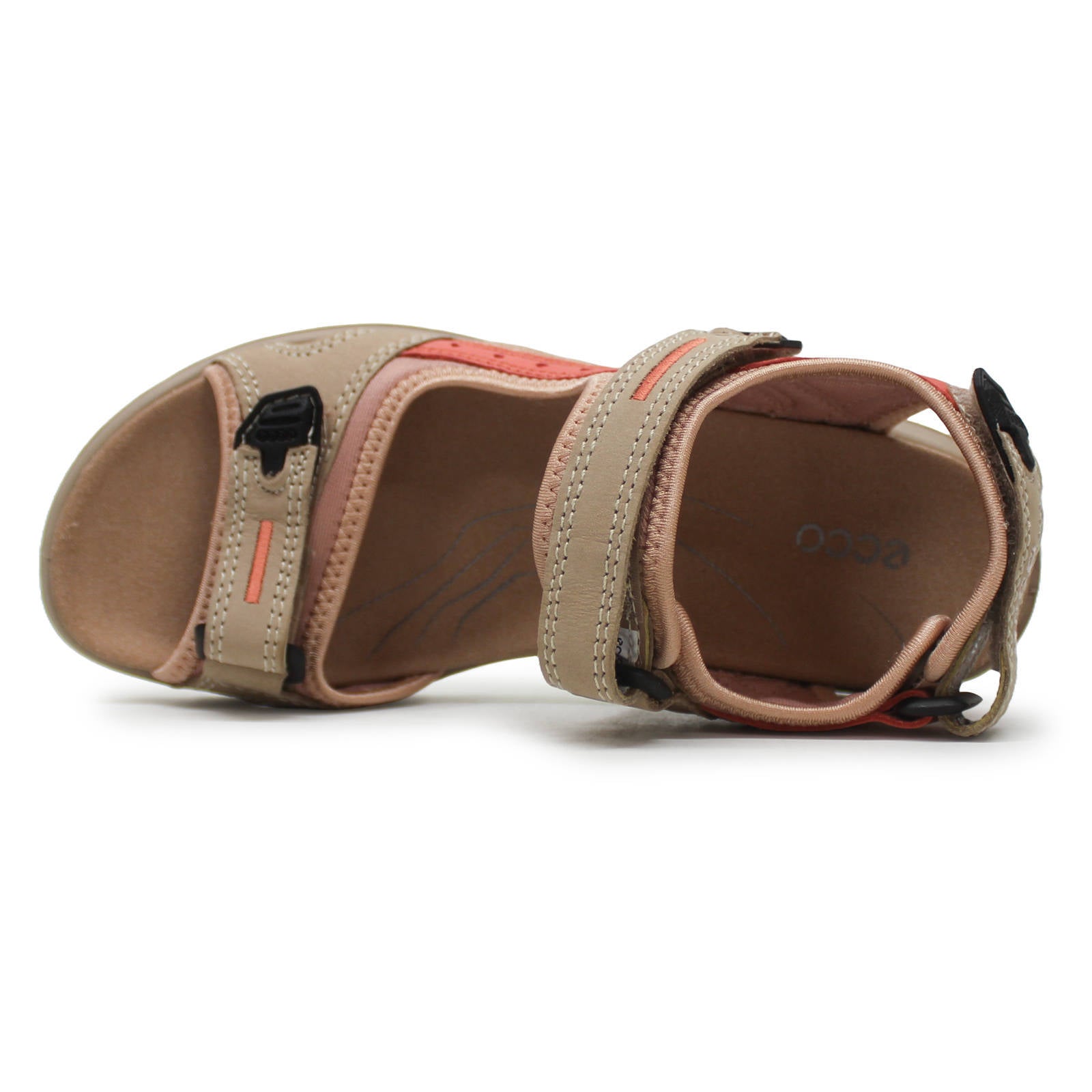 Ecco Offroad 069563 Leather Textile Womens Sandals#color_beige