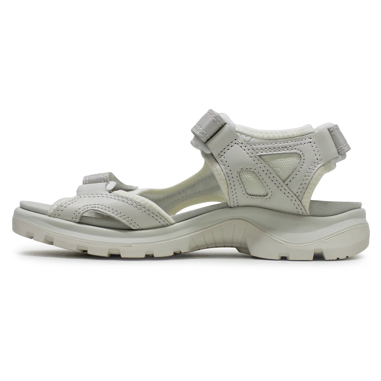 Ecco Offroad 069563 Leather Textile Womens Sandals#color_White Iridescent