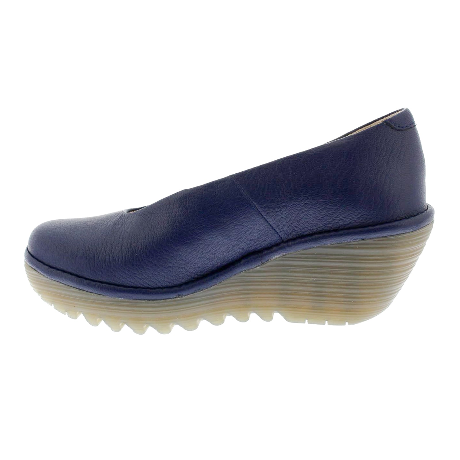 Fly London YAZ Mousse Leather Womens Shoes#color_blue