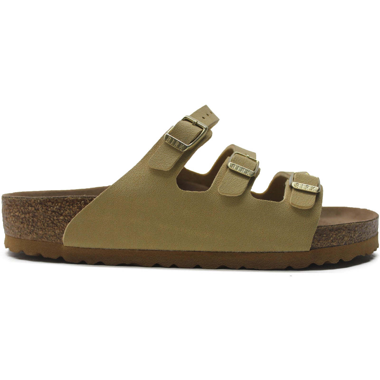 Birkenstock Florida Fresh Birko-Flor Nubuck Unisex Sandals#color_latte cream