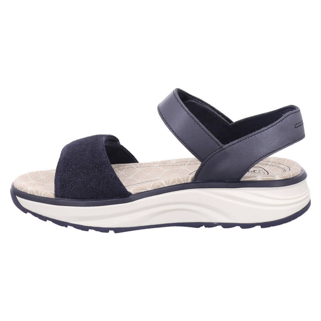 Joya Flores Leather Womens Sandals#color_dark blue