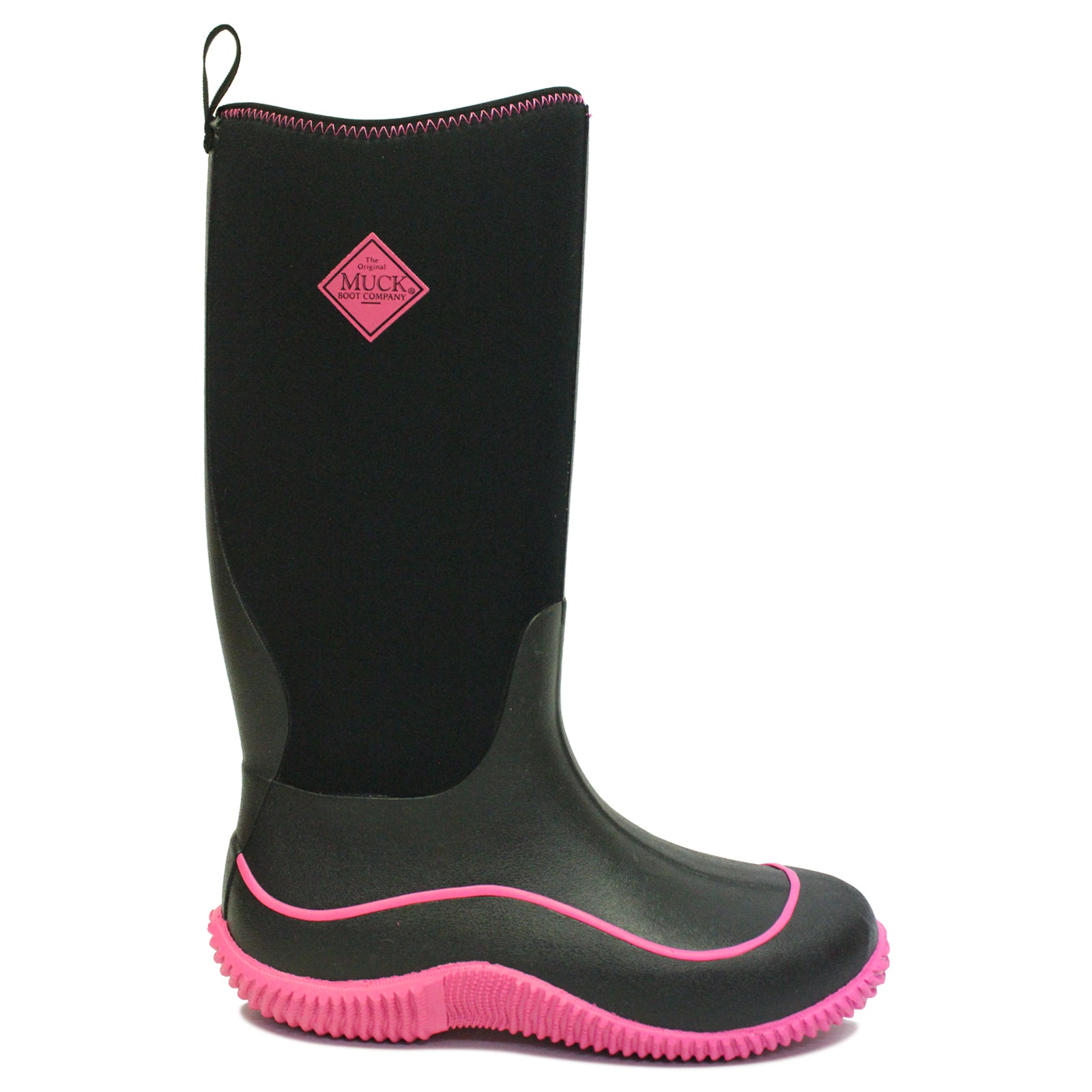 Muck Boot Hale Textile Synthetic Womens Boots#color_black hot pink