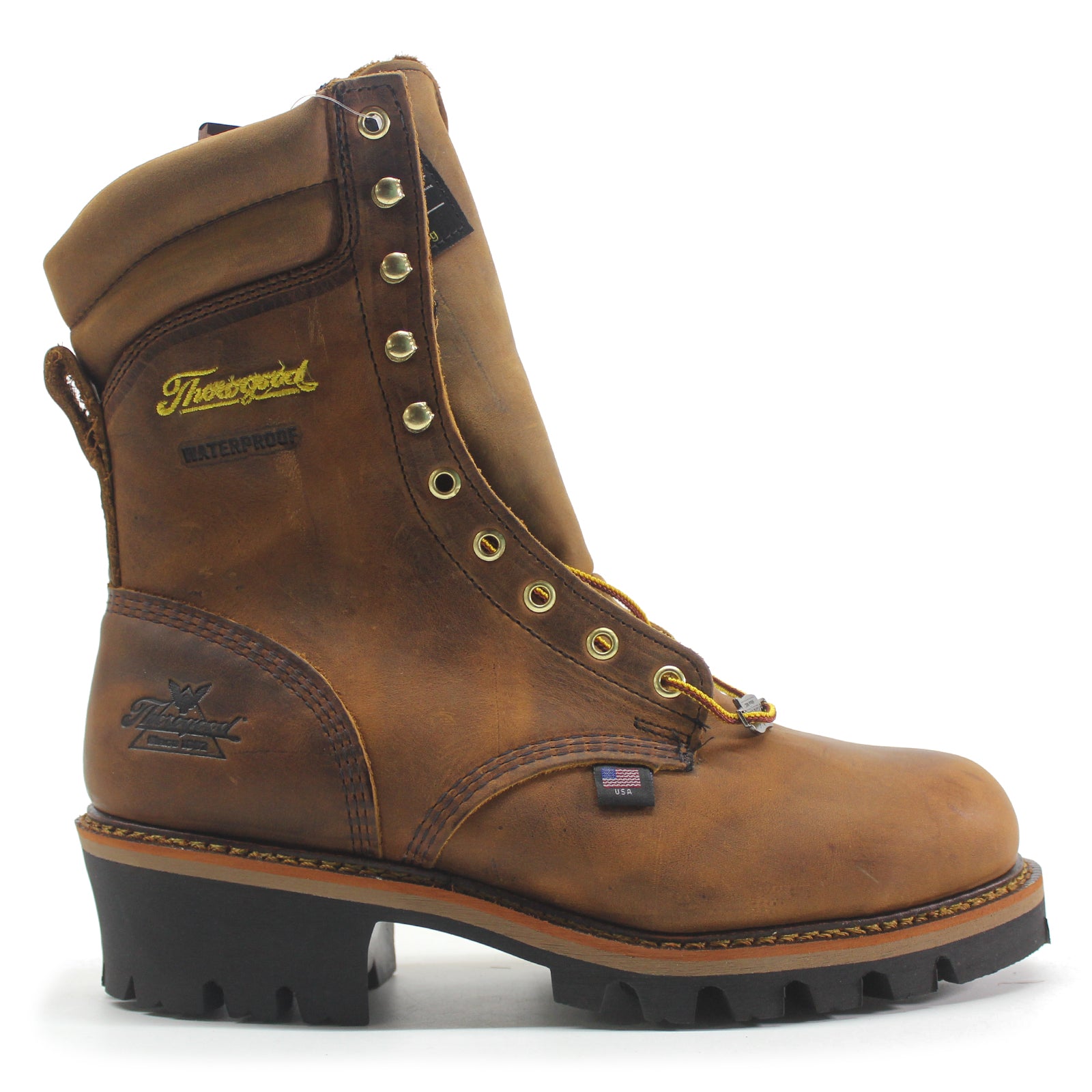 Thorogood 9" Logger 804-3554D Leather Mens Boots - Trail Crazyhorse - 44#color_trail crazyhorse