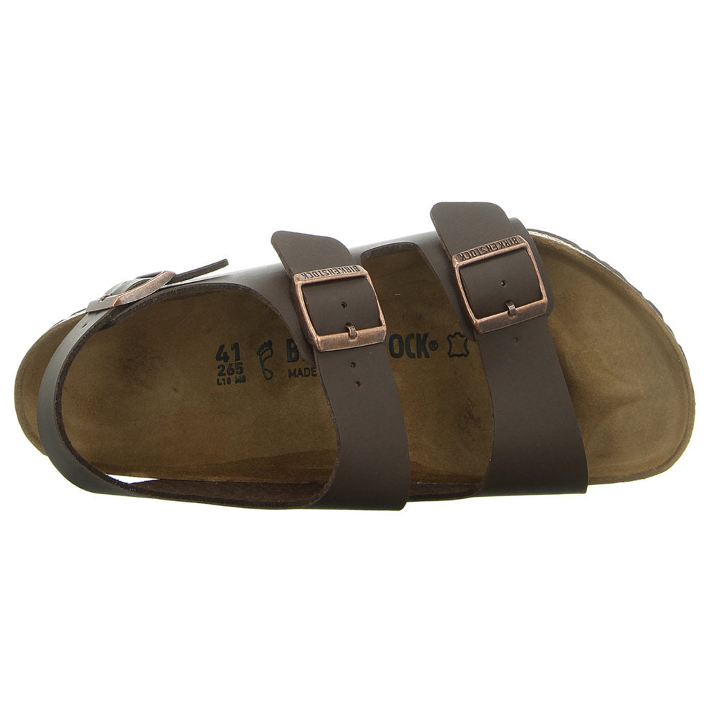 Birkenstock Milano BS Birko-Flor Unisex Sandals#color_dark brown