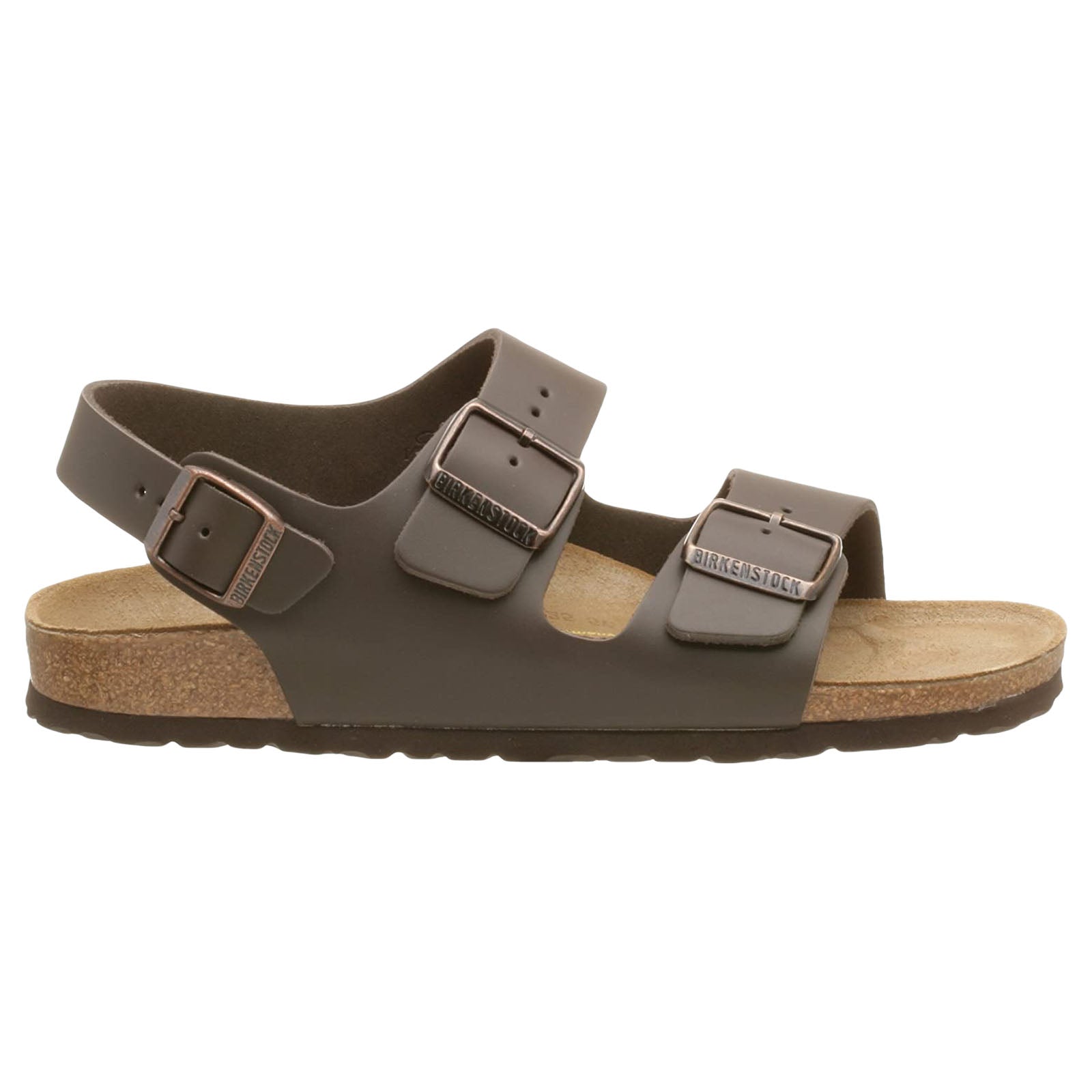 Birkenstock Milano 0034101 Leather Unisex Sandals - Dark Brown - 41#color_dark brown