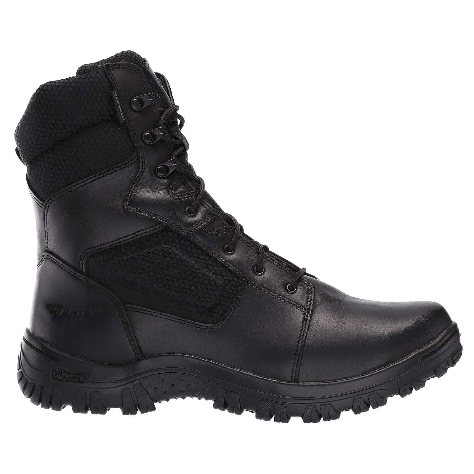 Bates Manuever Waterproof Side Zip Leather Mens Boots#color_black