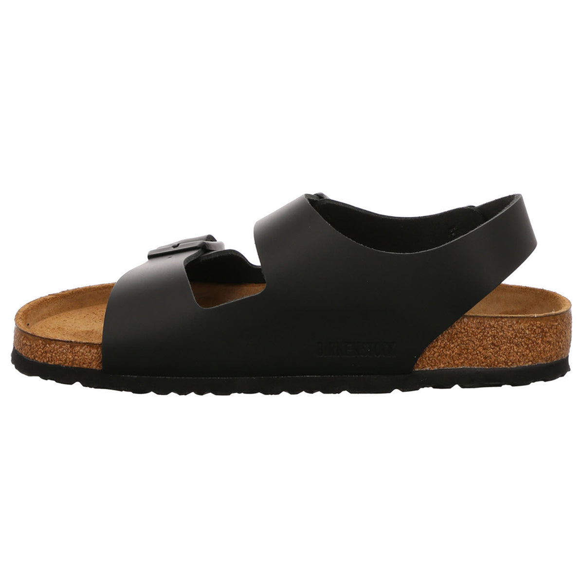 Birkenstock Milano BS 0034191 Leather Unisex Sandals - Black - 39#color_black