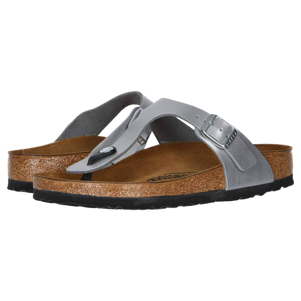 Birkenstock Gizeh BS Birko-Flor Unisex Sandals#color_silver