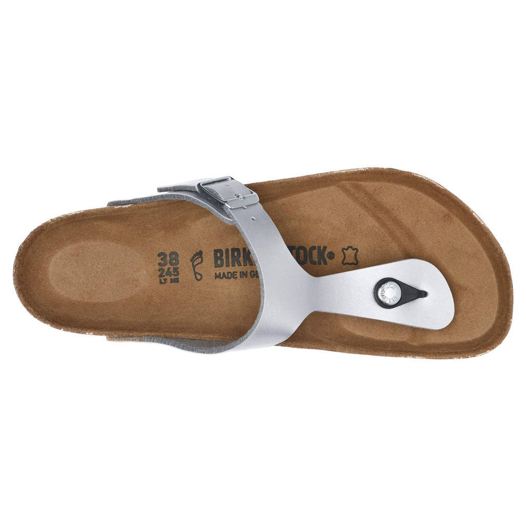 Birkenstock Gizeh BS Birko-Flor Unisex Sandals#color_silver