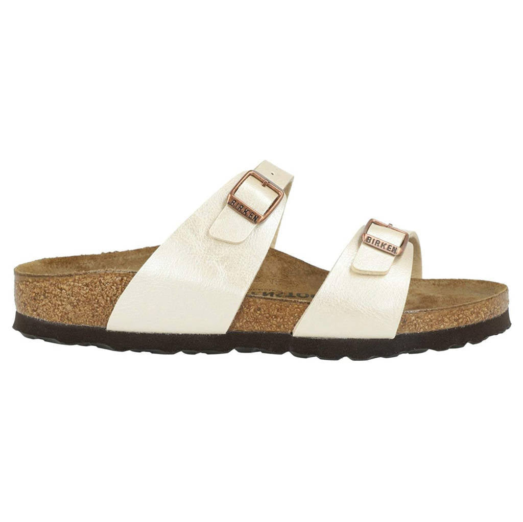 Birkenstock Sydney BS Birko-Flor Unisex Sandals#color_graceful pearl white