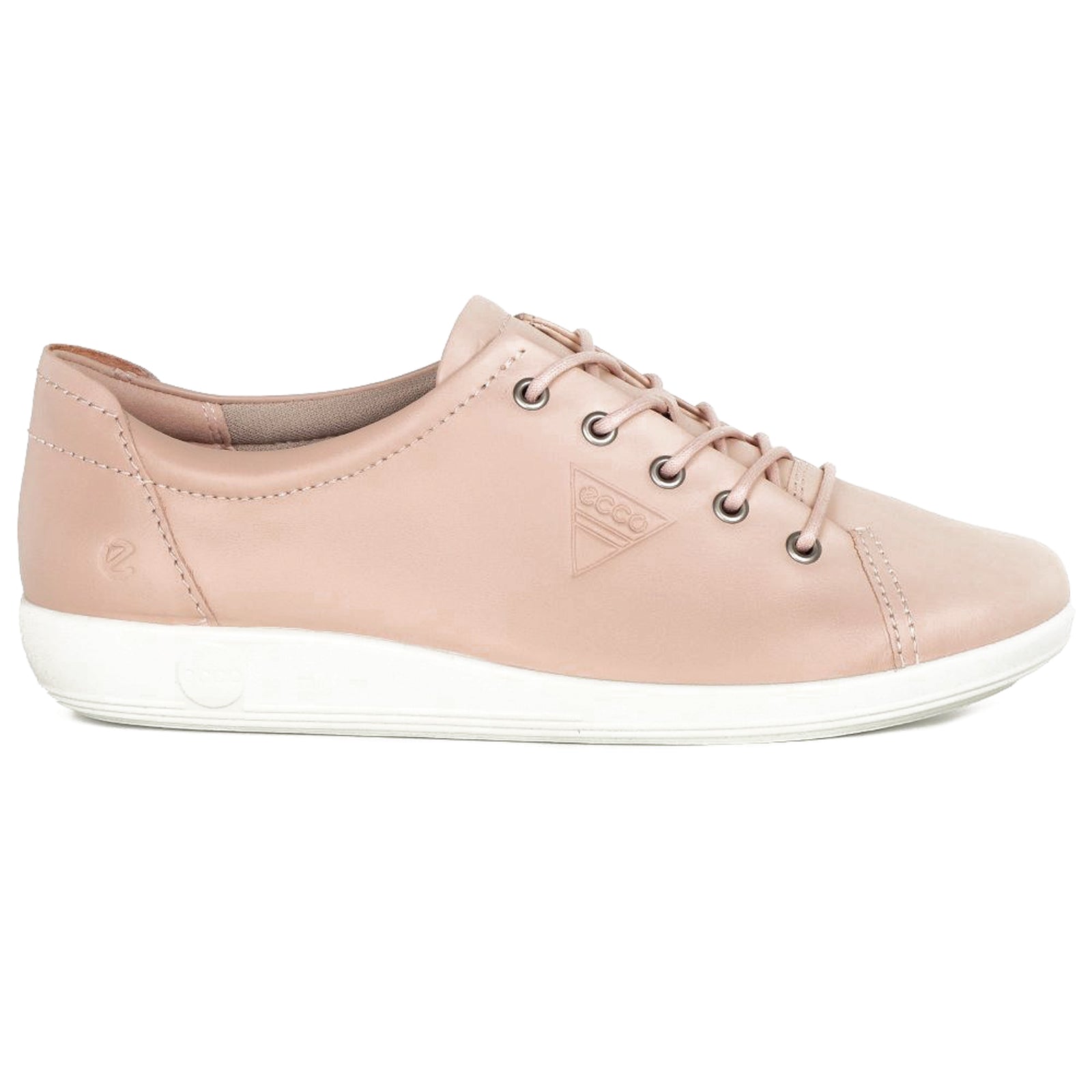 Ecco Soft 2.0 206503 Leather Womens Trainers#color_rose dust