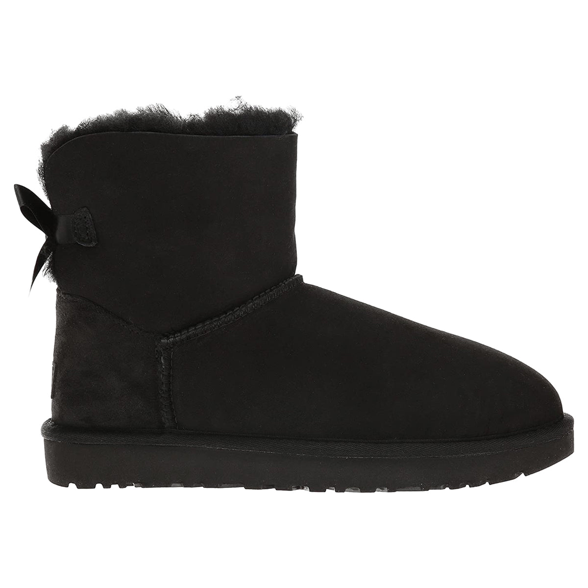 Ugg Mini Bailey Bow II 1016501-BLK Suede Womens Boots - Black - 40#color_black