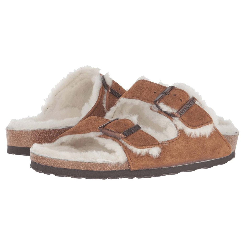 Birkenstock Arizona Shearling Suede Unisex Sandals#color_mink