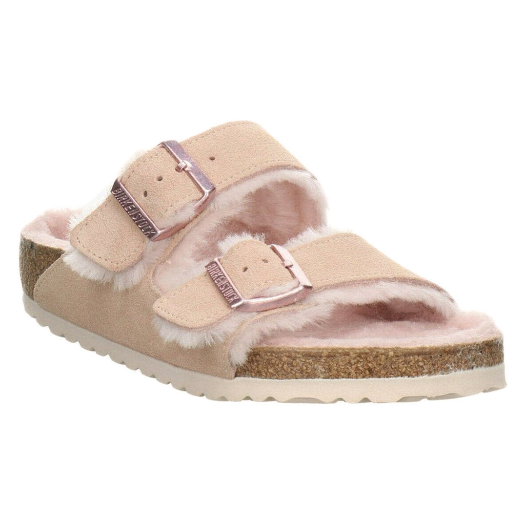 Birkenstock Arizona Shearling Suede Unisex Sandals#color_light rose